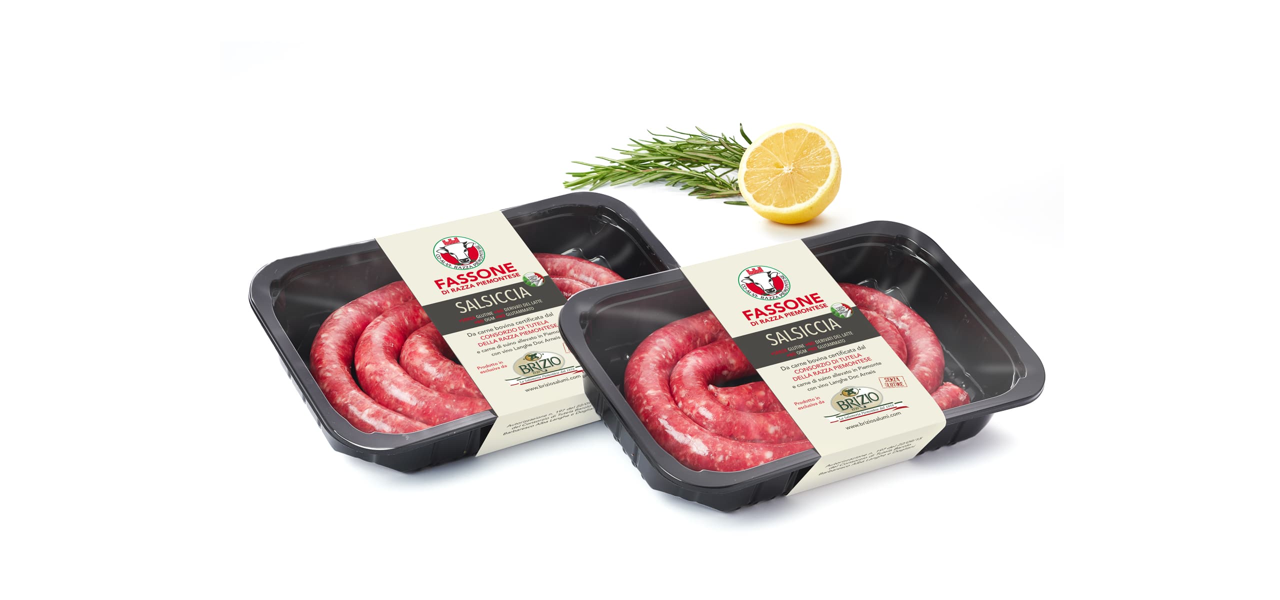 Salsiccia Fassone piemontese COALVI vaschetta doppia Brizio